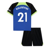 Dres Tottenham Hotspur Dejan Kulusevski #21 Gostujuci za djecu 2022-23 Kratak Rukav (+ kratke hlače)
